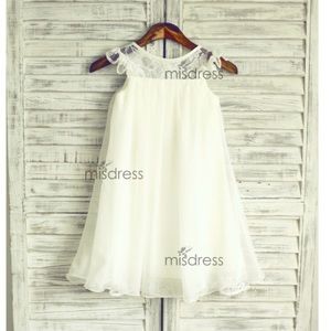Ivory Lace Chiffon Flower Girl Dress - NWOT